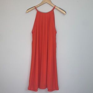 Pixi + Ivy Coral Halter Dress Sz L